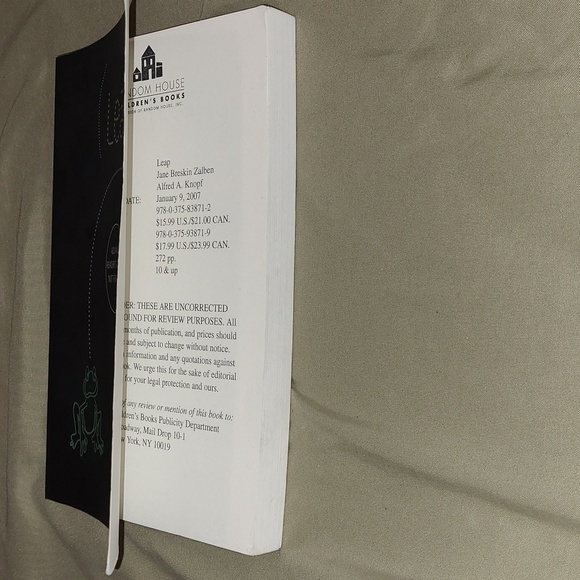 Leap By: Jane Breskin Zalben Paperback Book Young Adult 10 Years Up 261 Pages - Picture 5 of 7